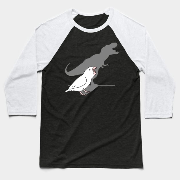 T-rex shadow - white parrotlet Baseball T-Shirt by FandomizedRose